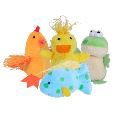 Multipet Multipet Look Who's Talking Assorted Animal Cat Toy 3 in. 1 pk 36480